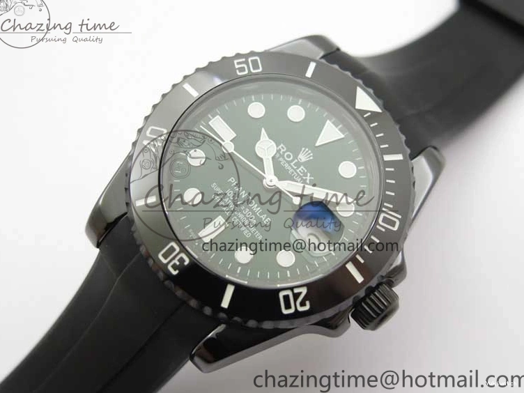 Edition SA3135 Black Black Green Strap Rubber Submariner Best 5GF Ceramic Dial on 40mm 0425